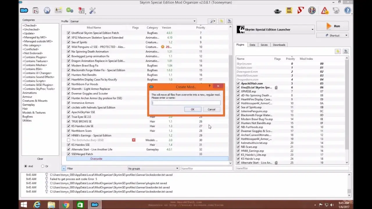 Mod Organizer 2 interface