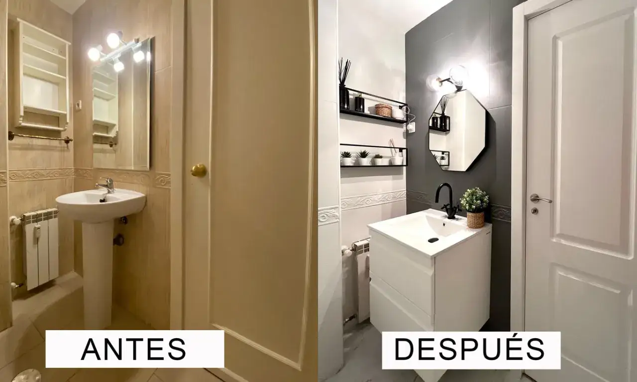 Zdjęcie Reforma ba&ntilde;o peque&ntilde;o: antes y despu&eacute;s | Ideas, costes y dise&ntilde;o experto