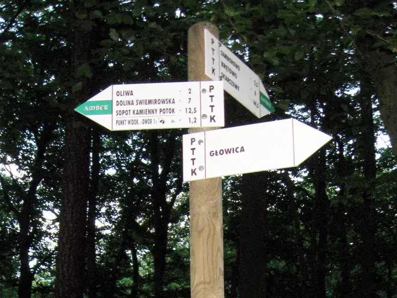 znak szlaku turystycznego czarny belka PTTK