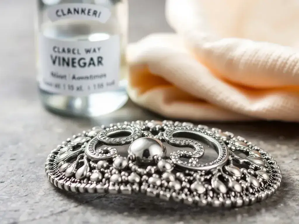 Biżuteria z cynku przed i po patynowaniu