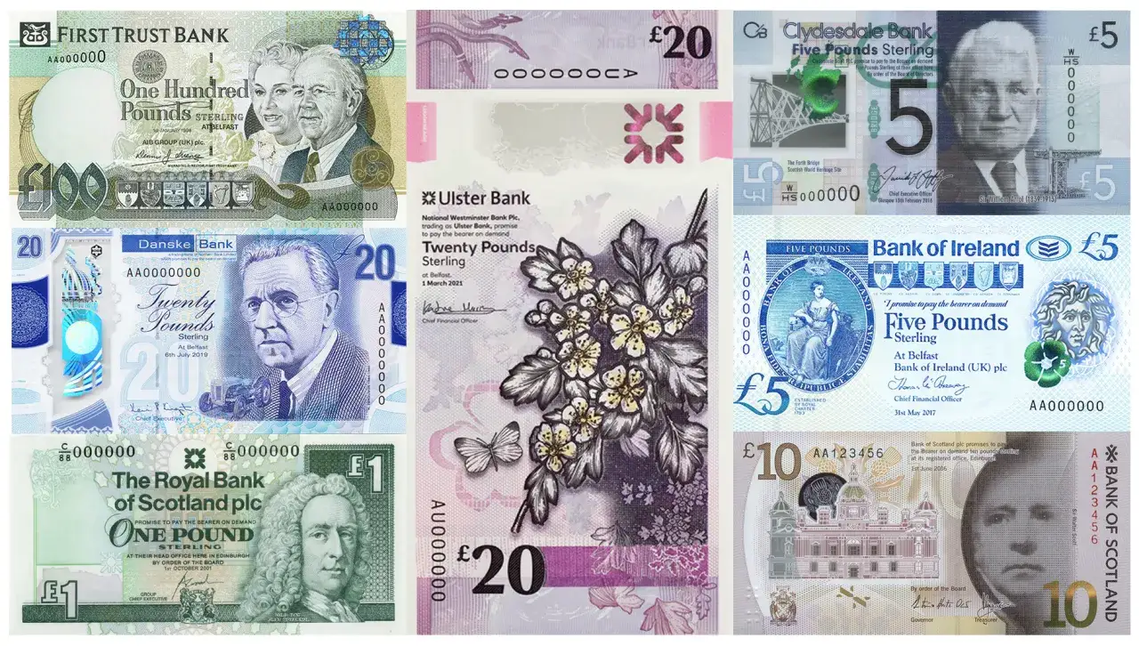 Banknoty i monety funta szterlinga