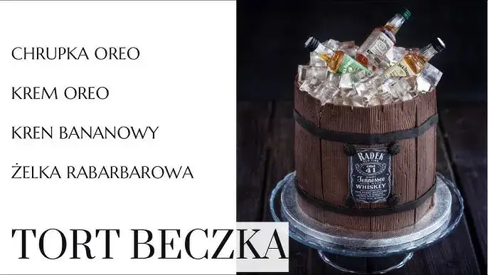 składanie i tynkowanie tortu beczka