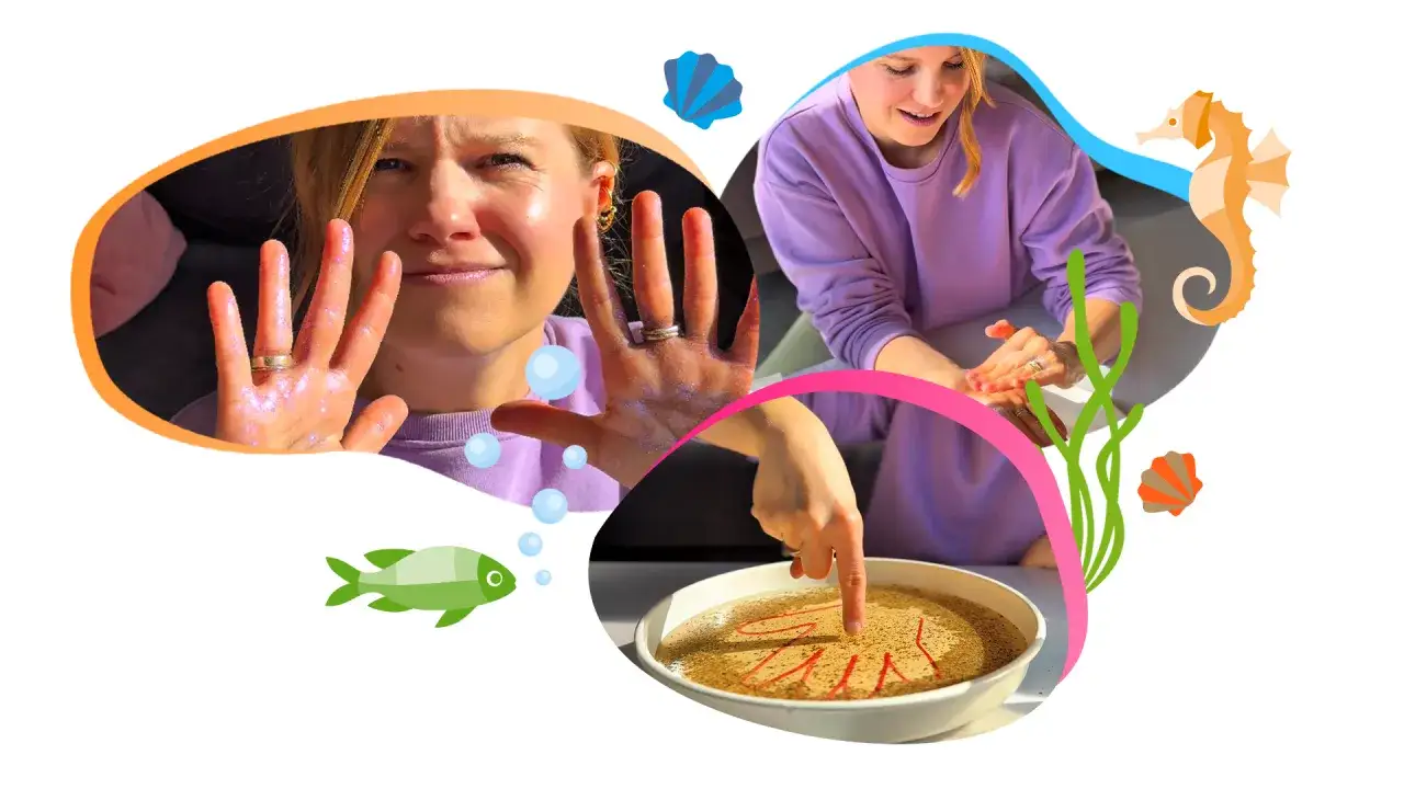 Eksperyment z uciekającym brokatem