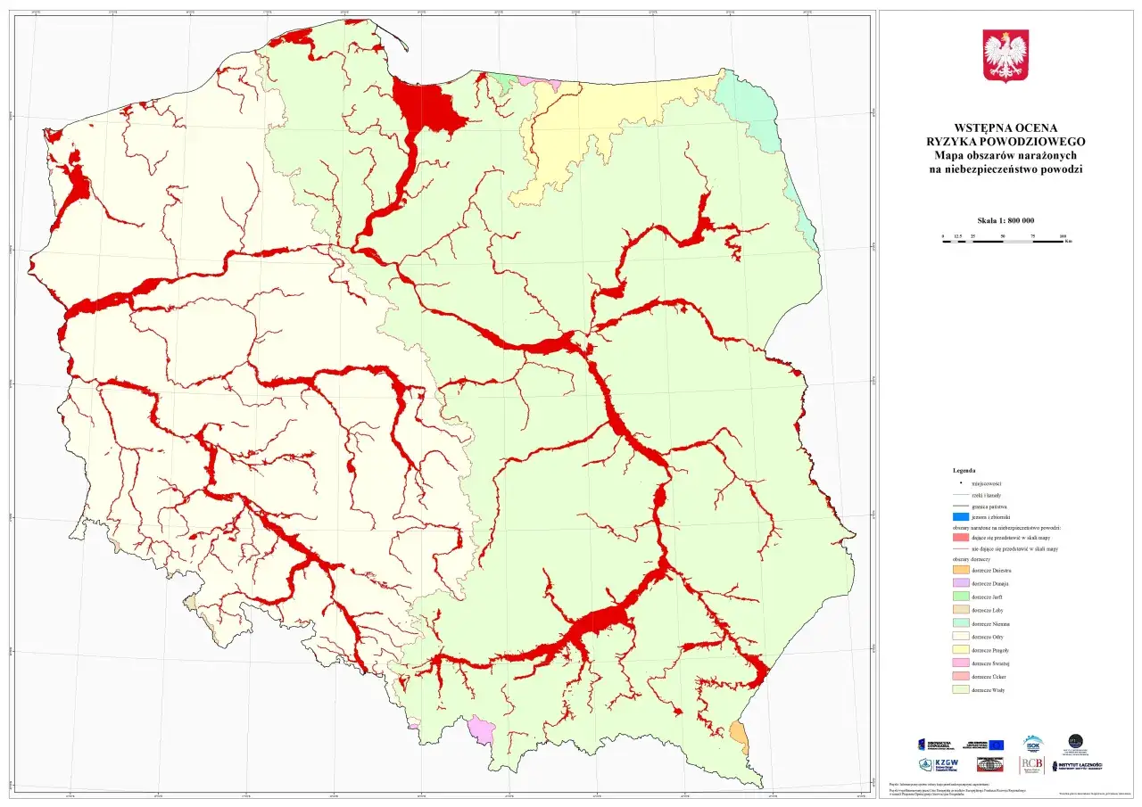 mapy zagrożenia powodziowego polska