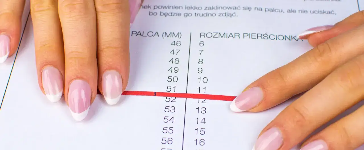 domowe metody mierzenia rozmiaru pierścionka