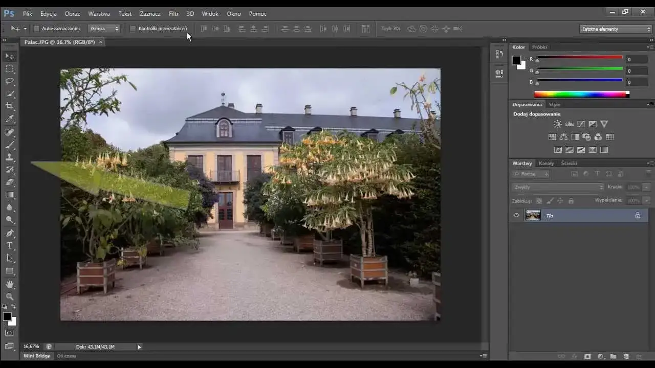 Photoshop resetuj przestrzeń roboczą menu po polsku