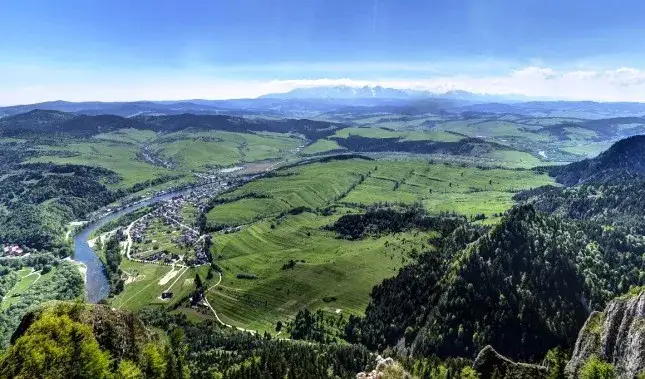 Trzy Korony widok z platformy
