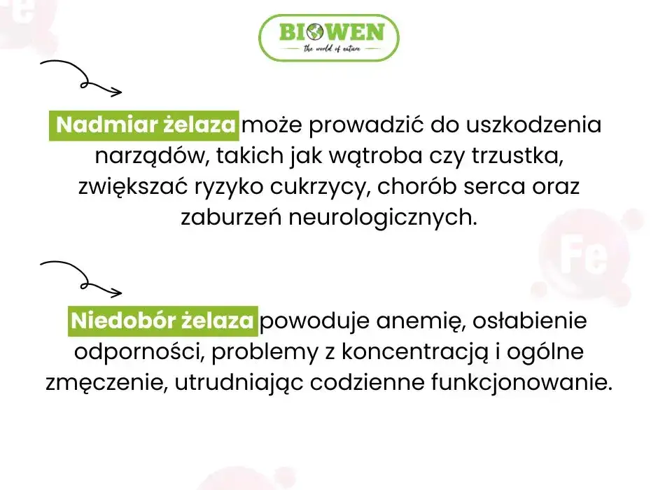 Grupy ryzyka niedoboru żelaza infografika