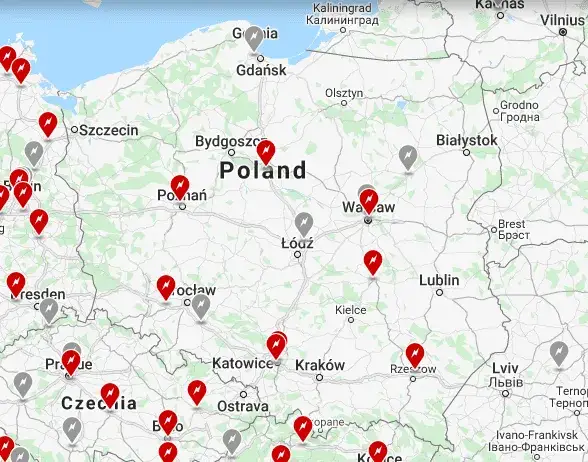 Stacja ładowania Tesla Supercharger Polska