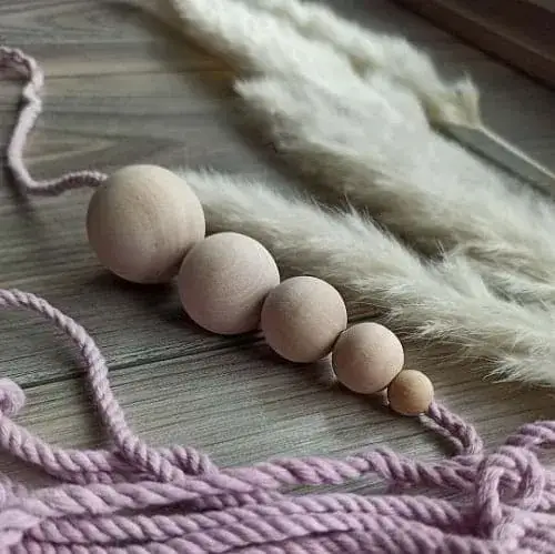 materiały do makramy sznurek koraliki kółko