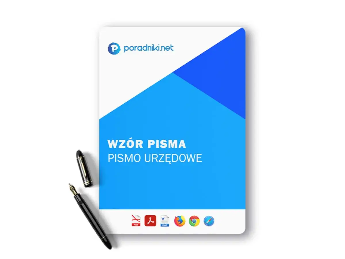 Uniwersalny wzór pisma urzędowego szablon