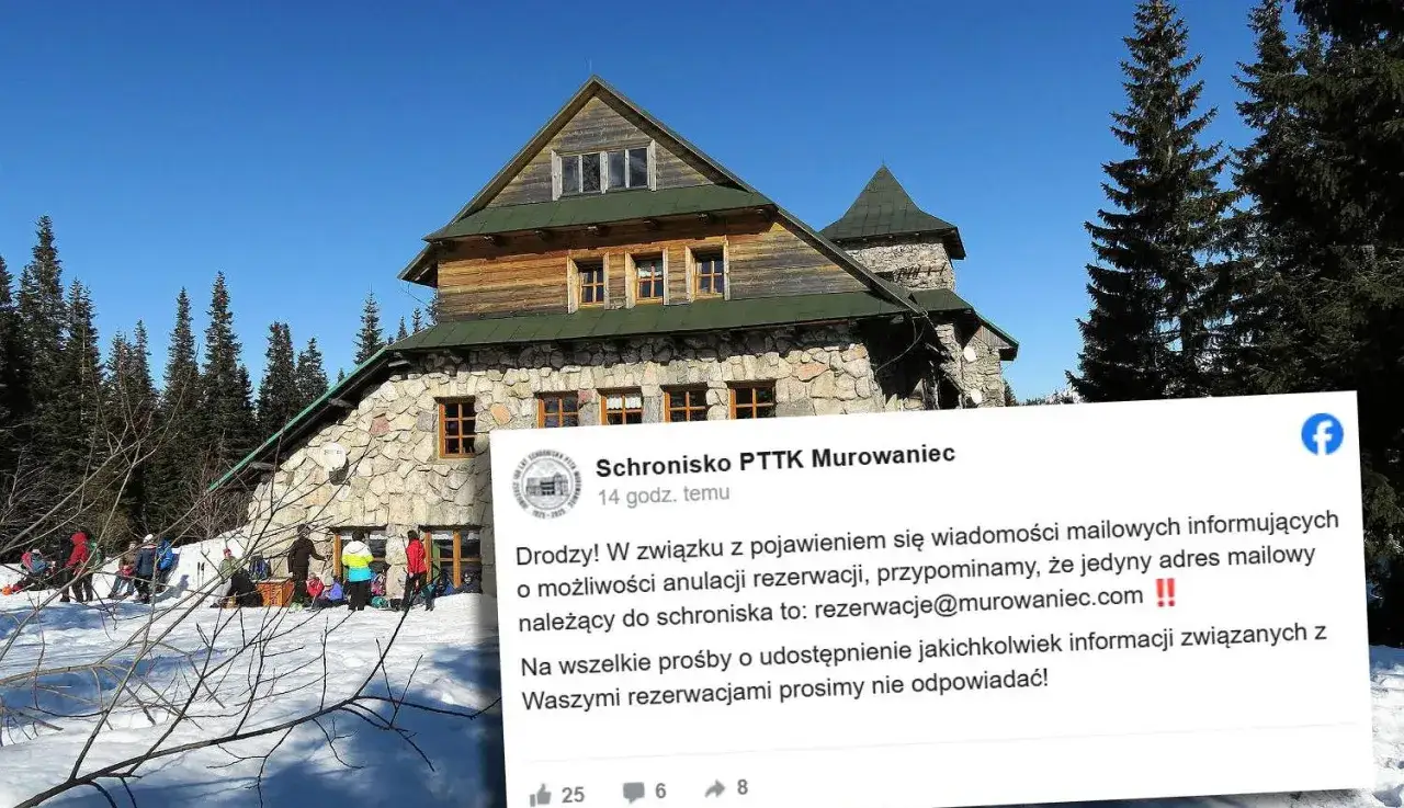 Agresywny turysta w schronisku g&oacute;rskim