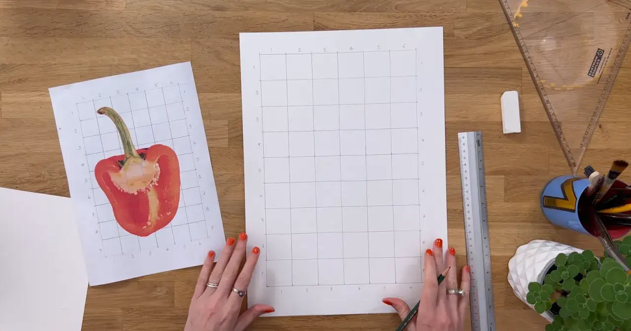 Grid method drawing tutorial