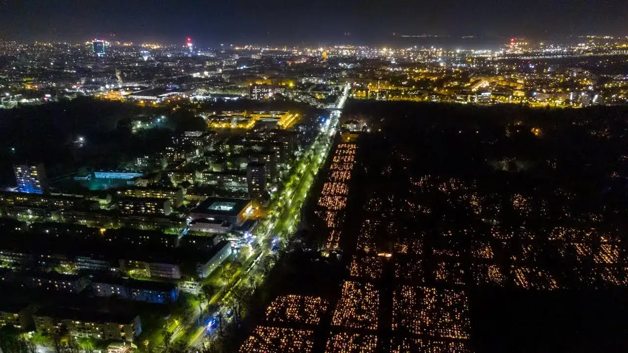 Cmentarz Centralny Szczecin widok z lotu ptaka