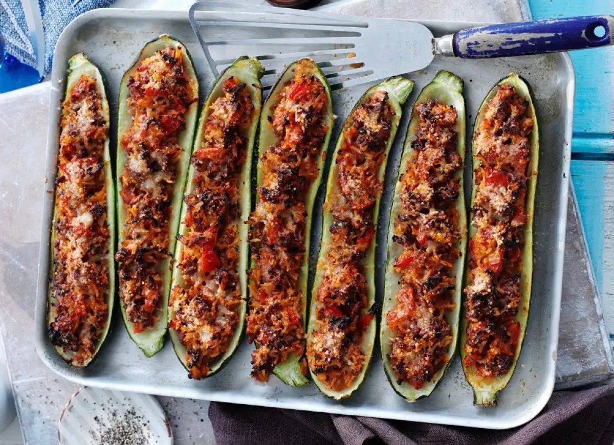 faszerowana cukinia i zapiekanka z cukinii