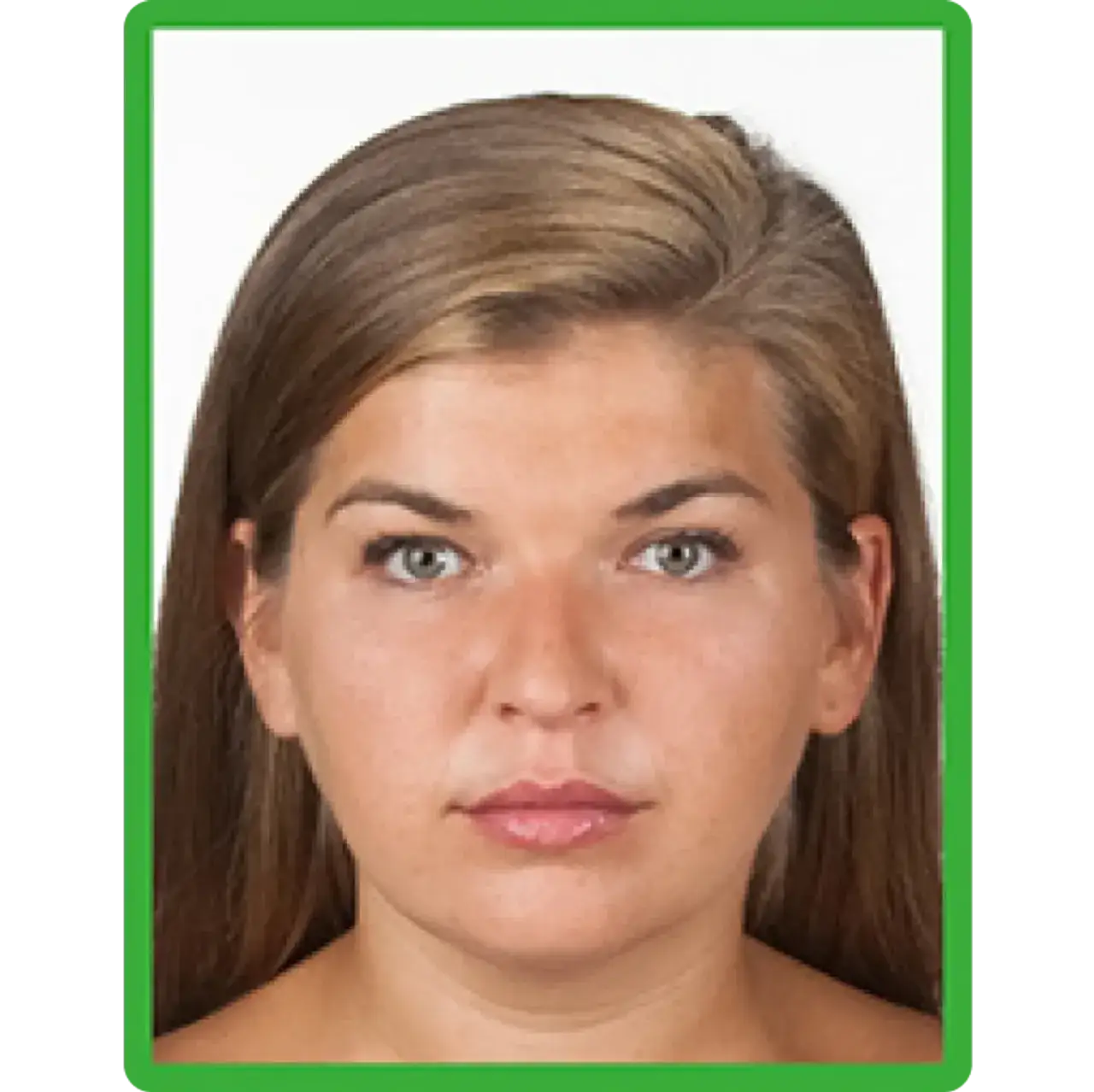 osoba przygotowująca się do zdjęcia paszportowego