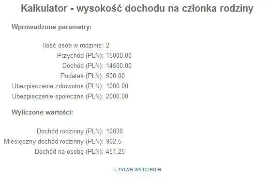 kalkulator dochodu fundusz alimentacyjny