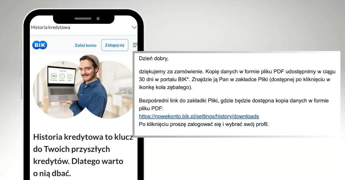 Strona logowania do portalu BIK.pl