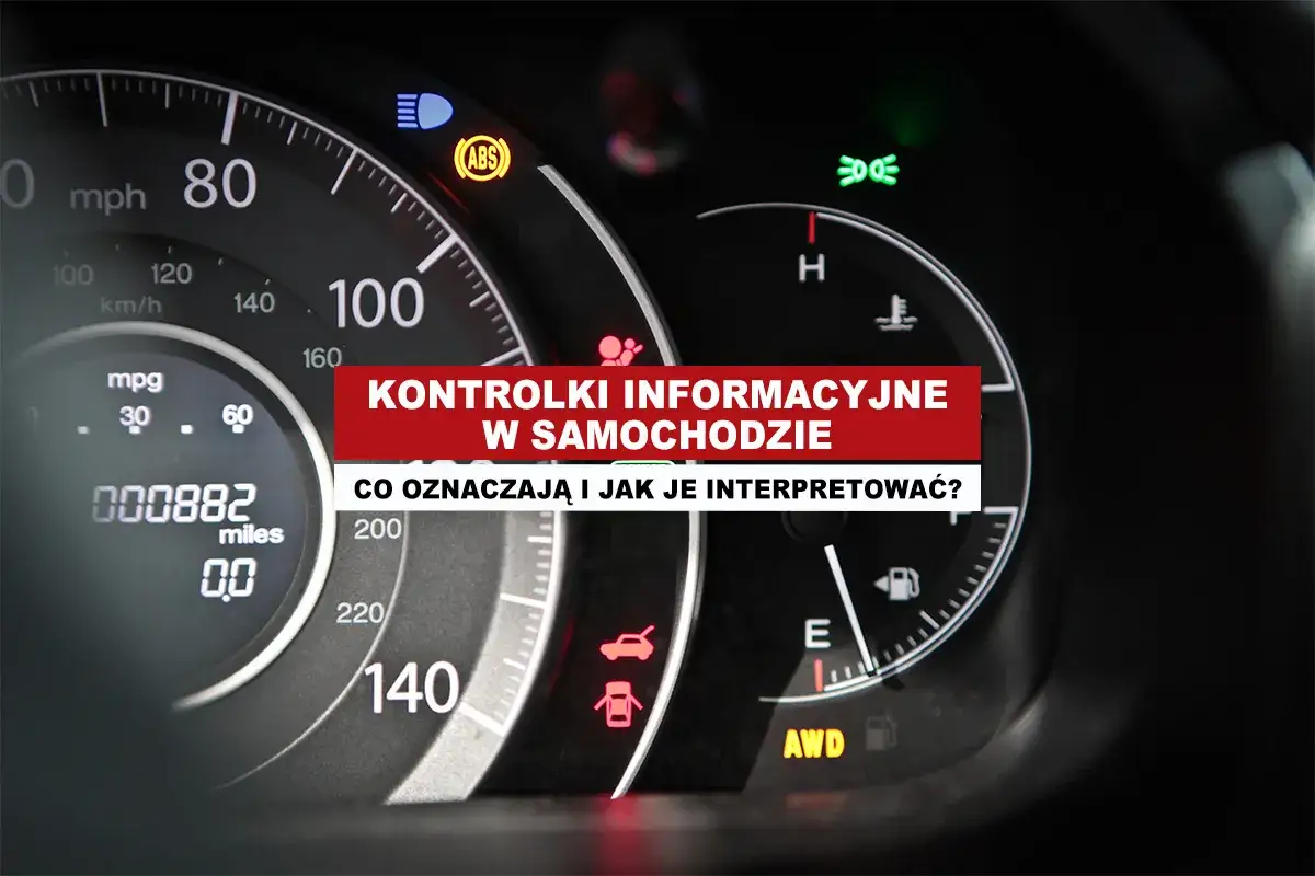 Żółta kontrolka ABS na desce rozdzielczej. Wskazuje na problem z systemem antypoślizgowym.