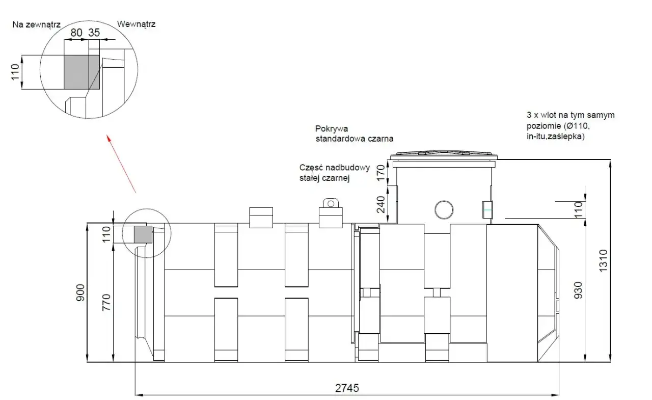 Podziemny zbiornik na deszczówkę schemat montażu