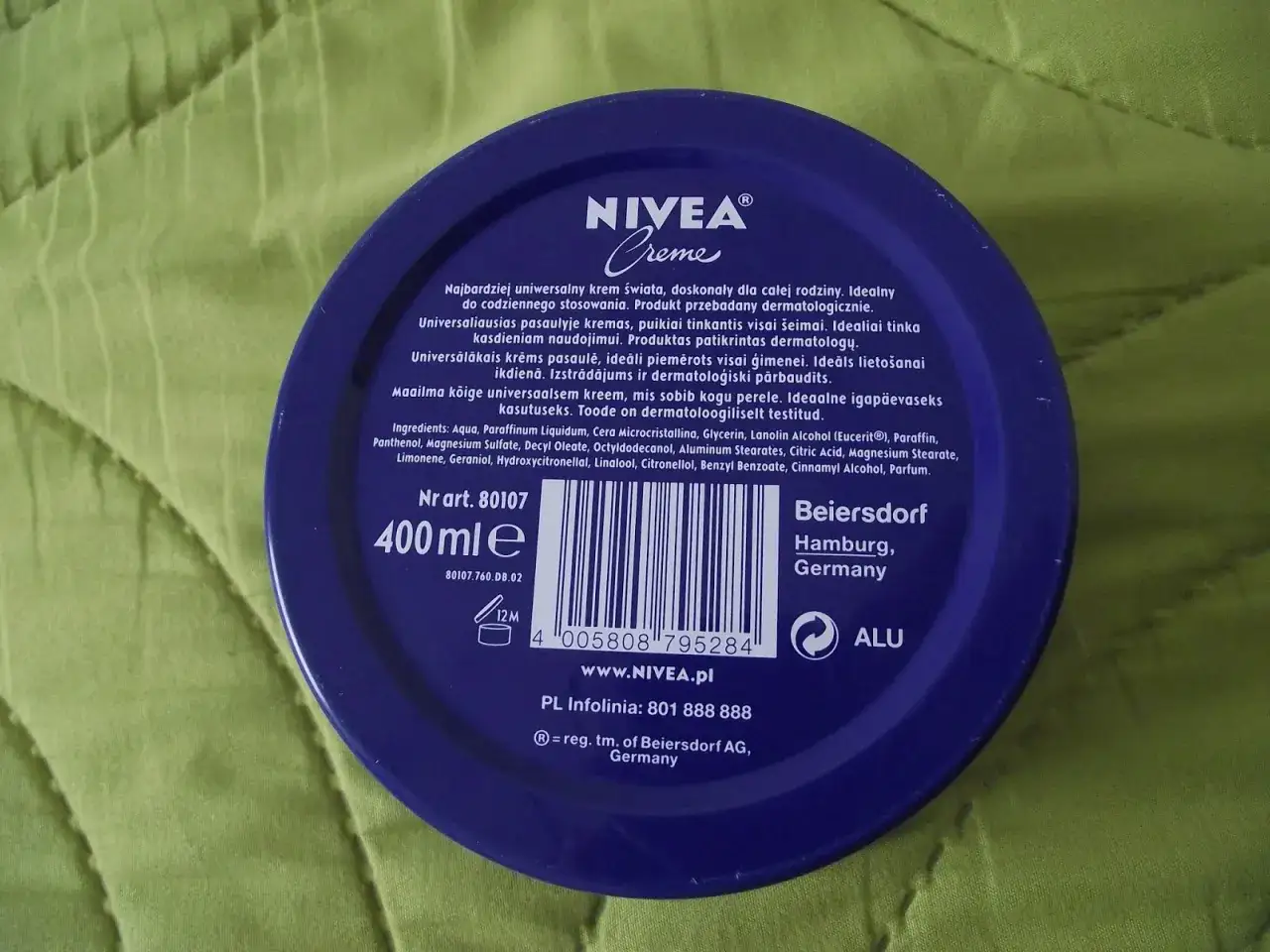 klasyczny krem Nivea słoiczek skład