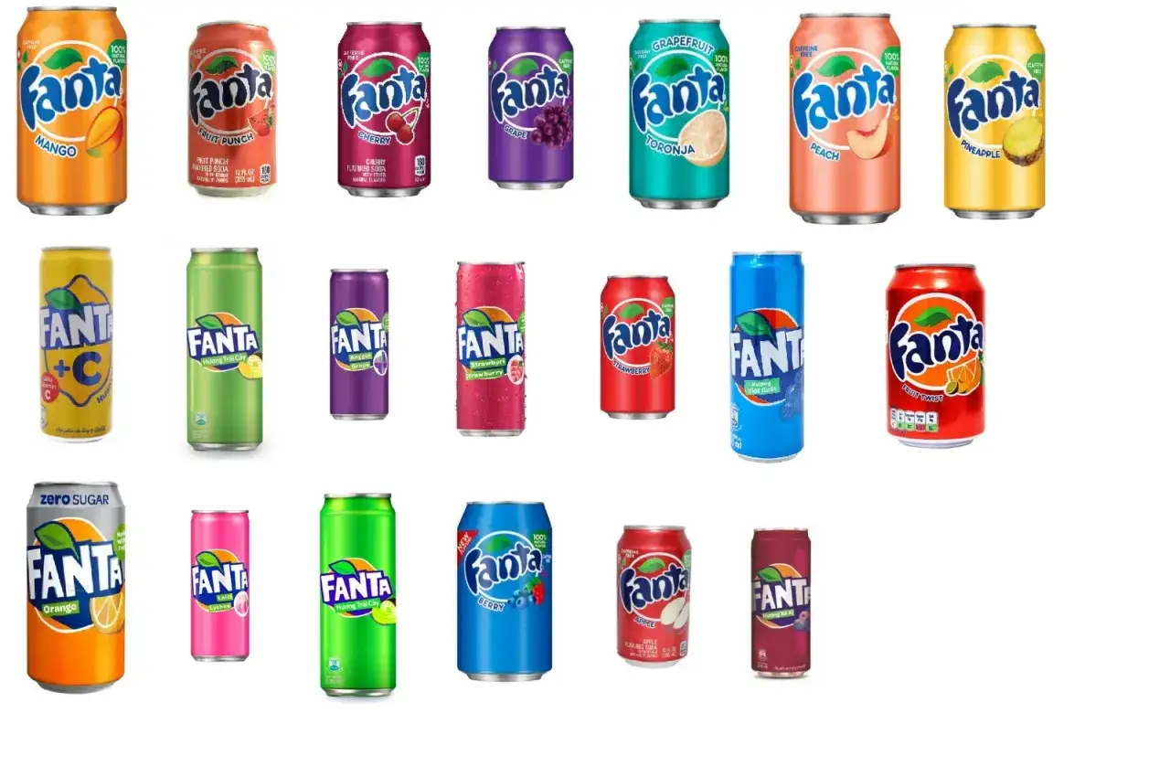 r&oacute;żne smaki Fanta z całego świata