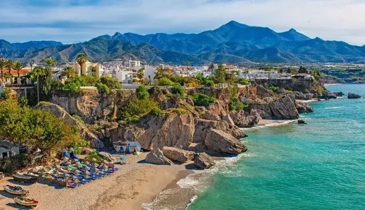 Luftbild K&uuml;ste Costa del Sol Str&auml;nde