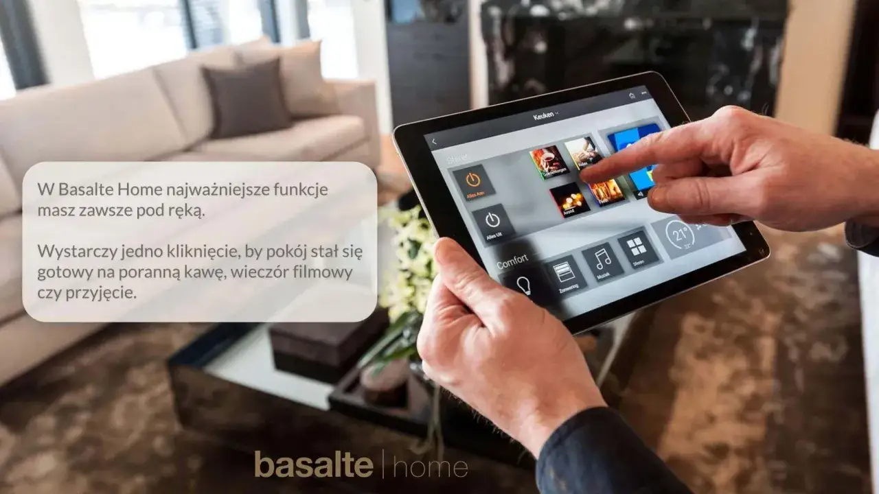 Sterowanie domem przez tablet z aplikacją spectrum smart. Wygoda i kontrola nad każdym aspektem Twojego inteligentnego domu.