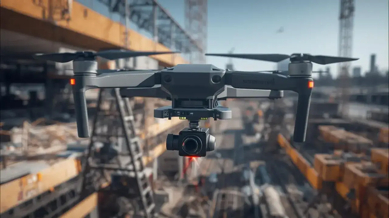 Dron geodezyjny skanowanie budynku