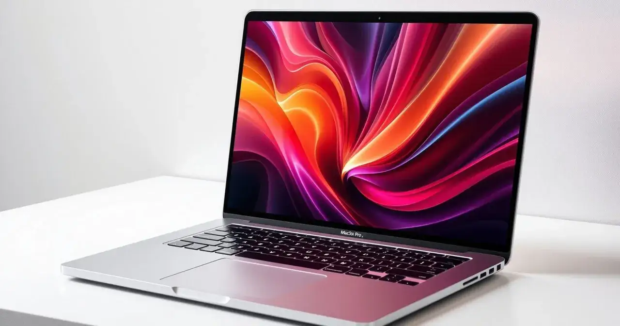 Srebrny laptop z kolorowym ekranem. Zastanawiasz się, ile kosztują laptopy tej klasy?