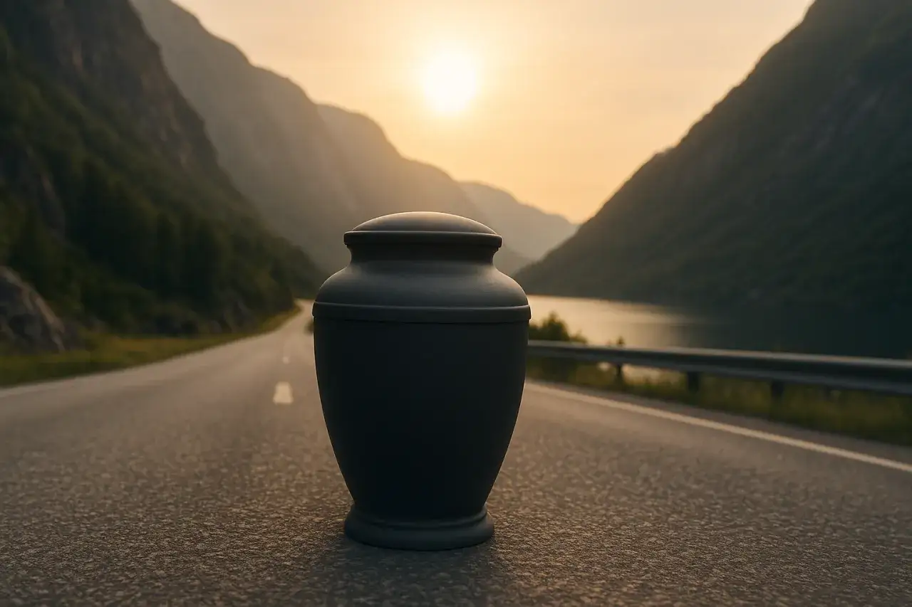 Urzna na drodze w górach. Zastanawiasz się, ile kosztuje kremacja zwłok w Niemczech?