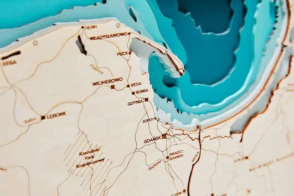 głębokość Bałtyku polskie wybrzeże mapa