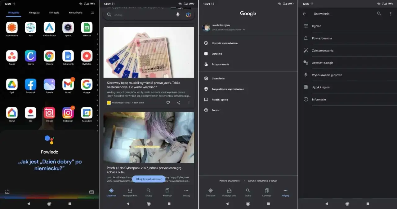 Ustawienia Asystenta Google na Androidzie i iOS