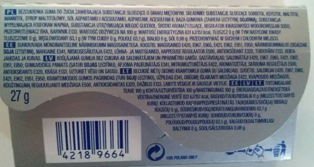 Zdjęcie Ile kalorii ma guma Orbit? Sprawdź, czy wpływa na dietę i zdrowie