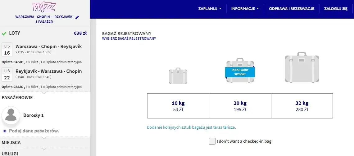 Zdjęcie Ile kosztuje dokupienie bagażu na lotnisku wizz air? Sprawdź ceny!