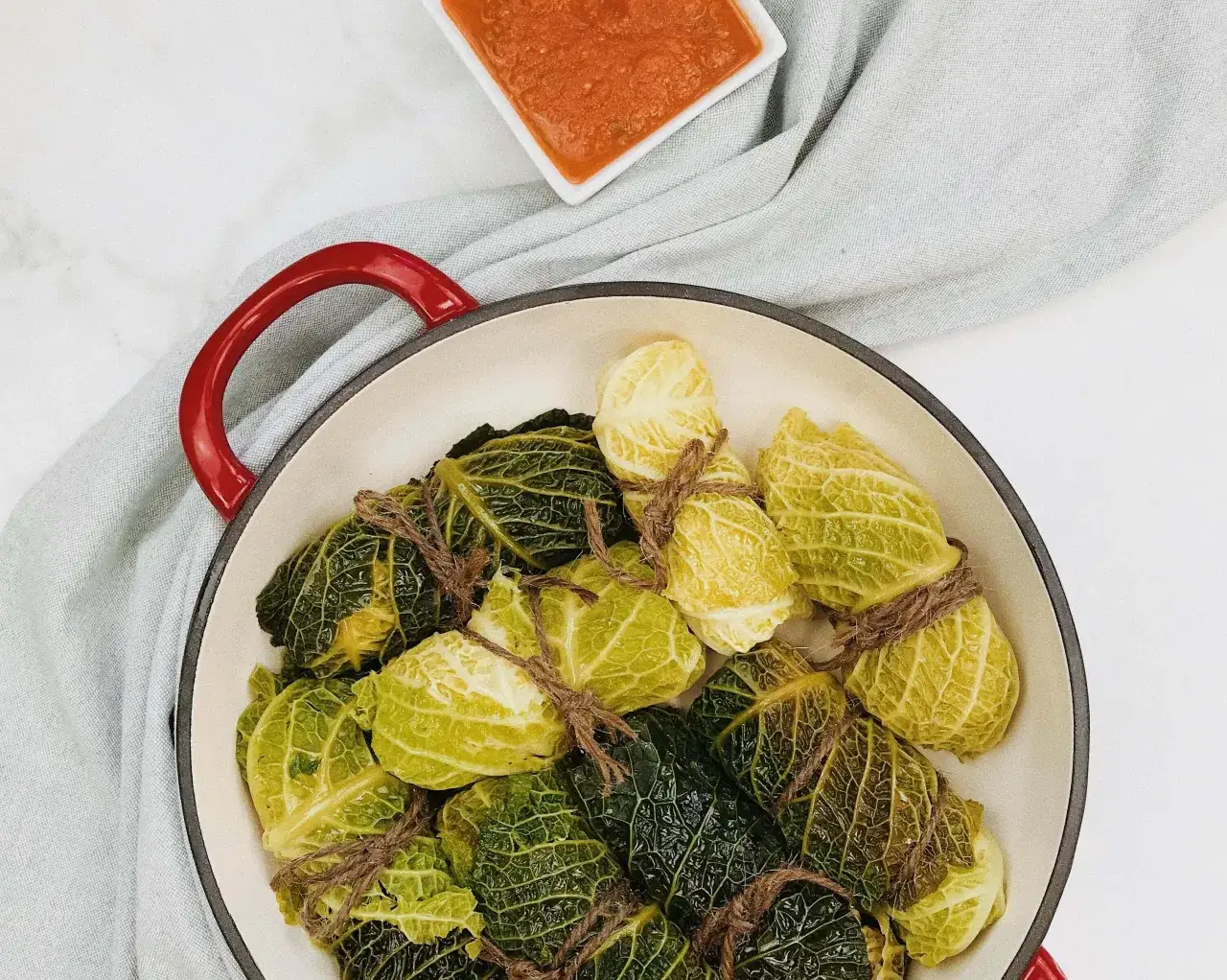 lekkie gołąbki z indyka i warzywami