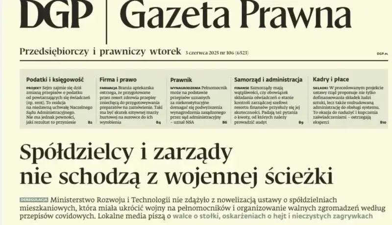 Nowelizacja ustawy o sp&oacute;łdzielniach mieszkaniowych 2026