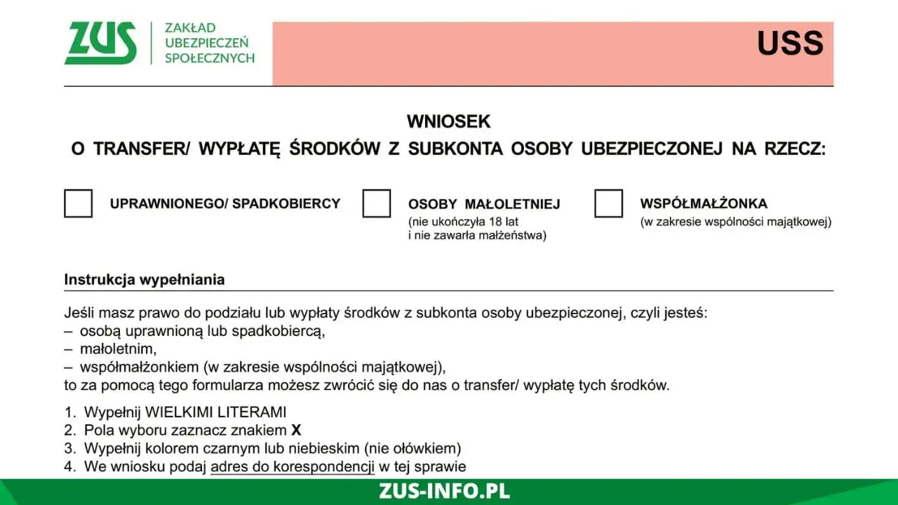 Wypełnianie oficjalnego dokumentu ZUS