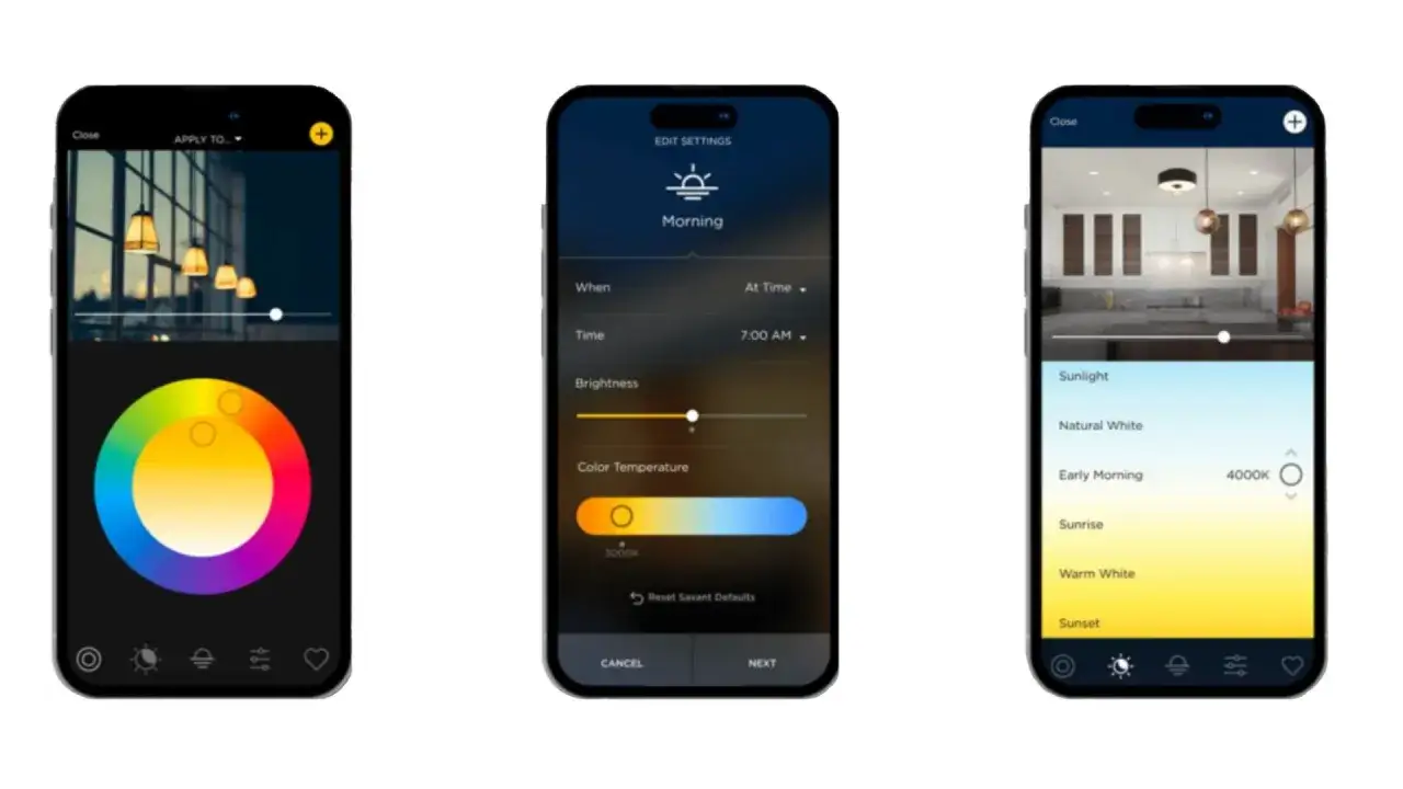 Aplikacja smart pozwala na sterowanie oświetleniem, wyb&oacute;r koloru, jasności i temperatury barwowej, tworząc idealną atmosferę.