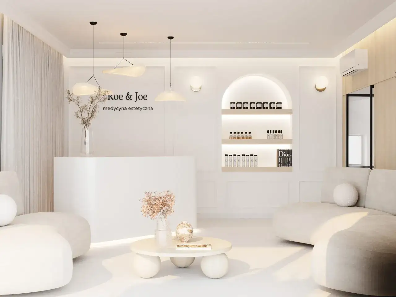 klinika medycyny estetycznej wnętrze recepcja