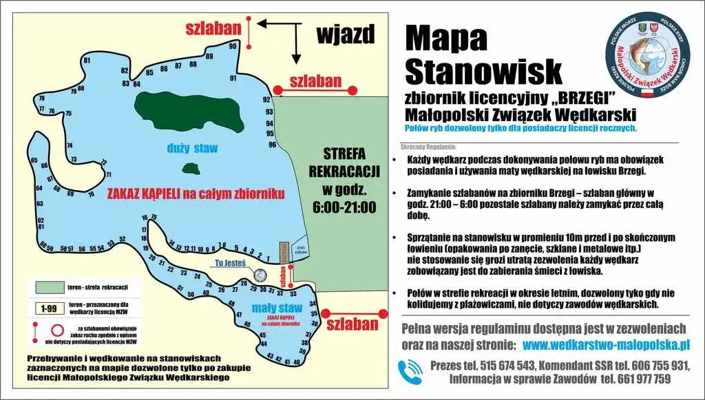 mapa dojazdu łowisko Malinka PZW Zalesie Golczowskie
