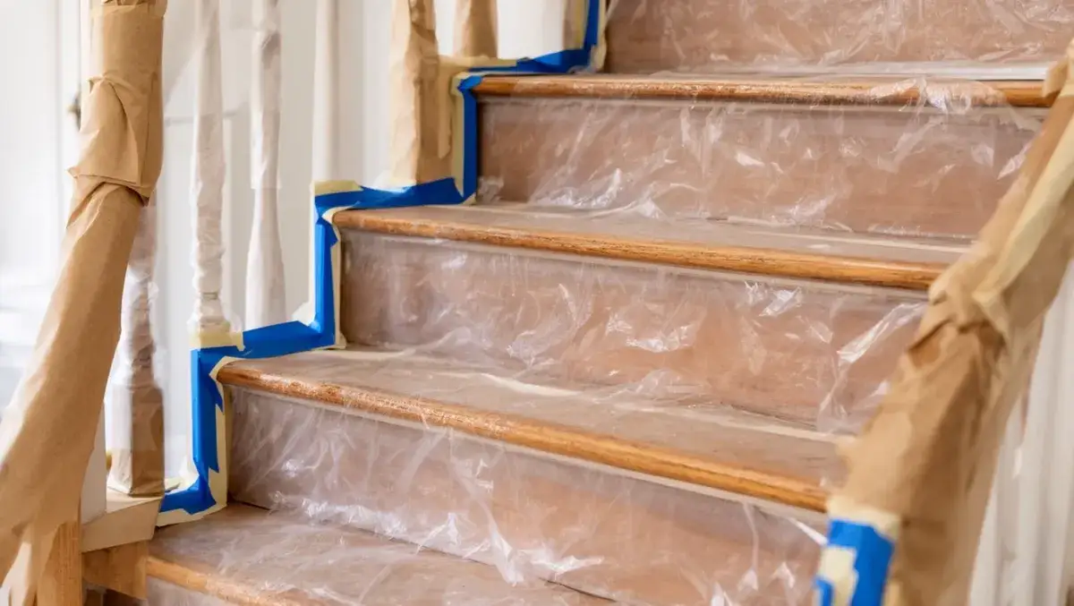 materiały do zabezpieczania schod&oacute;w drewnianych remont