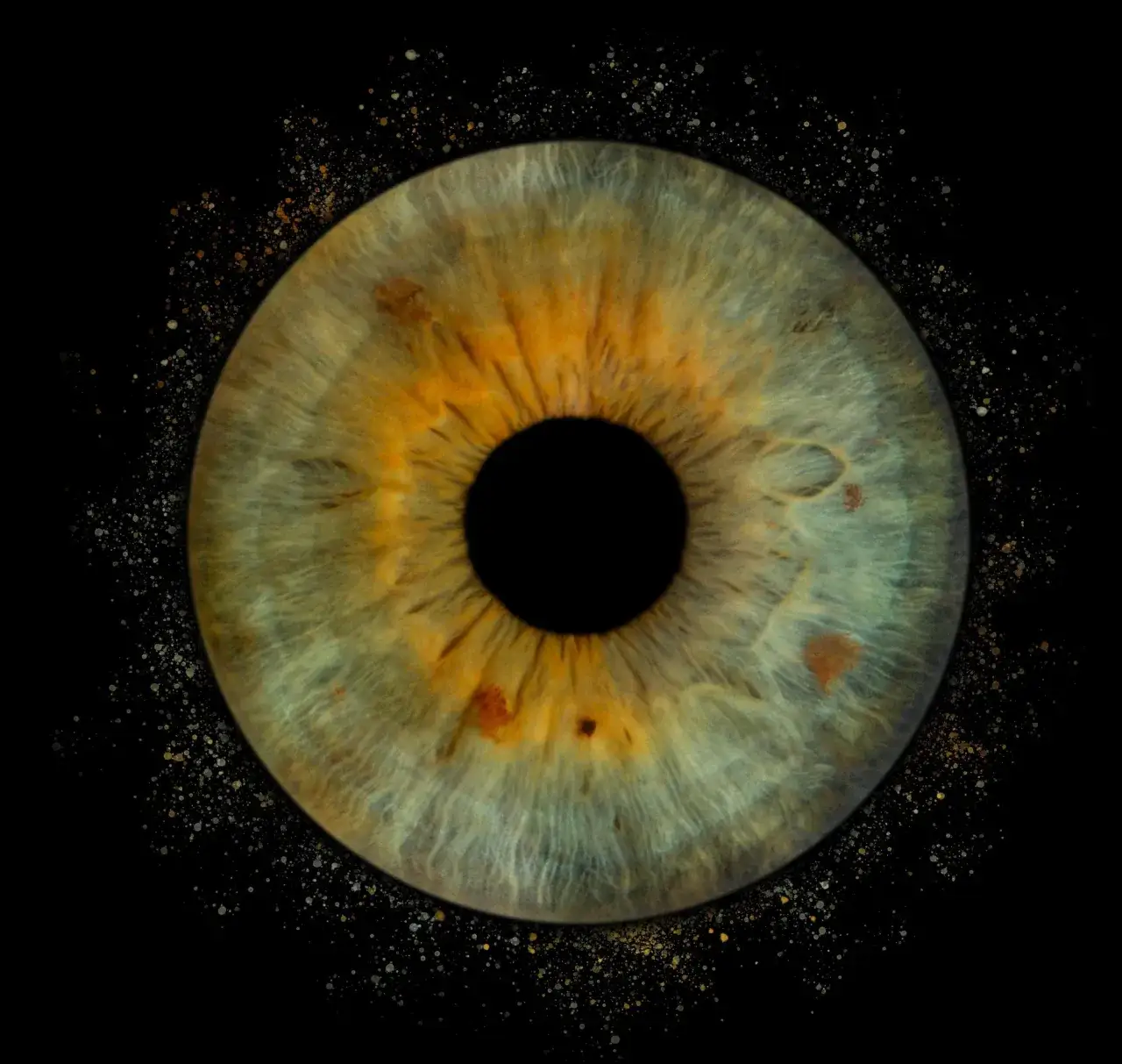 kreatywne zdjęcie tęczówki oka