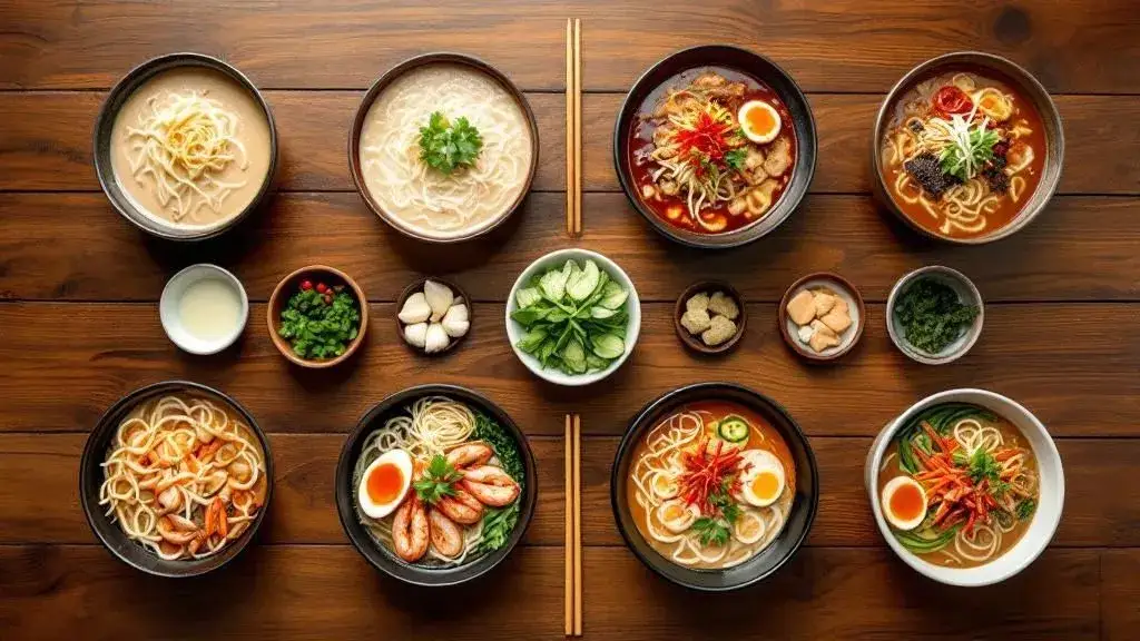 Por&oacute;wnanie tradycyjnego ramenu z miską zupki instant