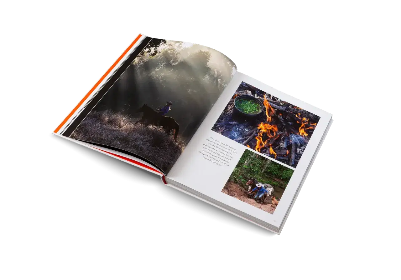 Otwarty album podr&oacute;żniczy z pięknym krajobrazem