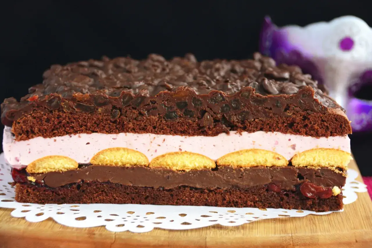 Ciasto Pijak Ewy Wachowicz przekr&oacute;j warstwy