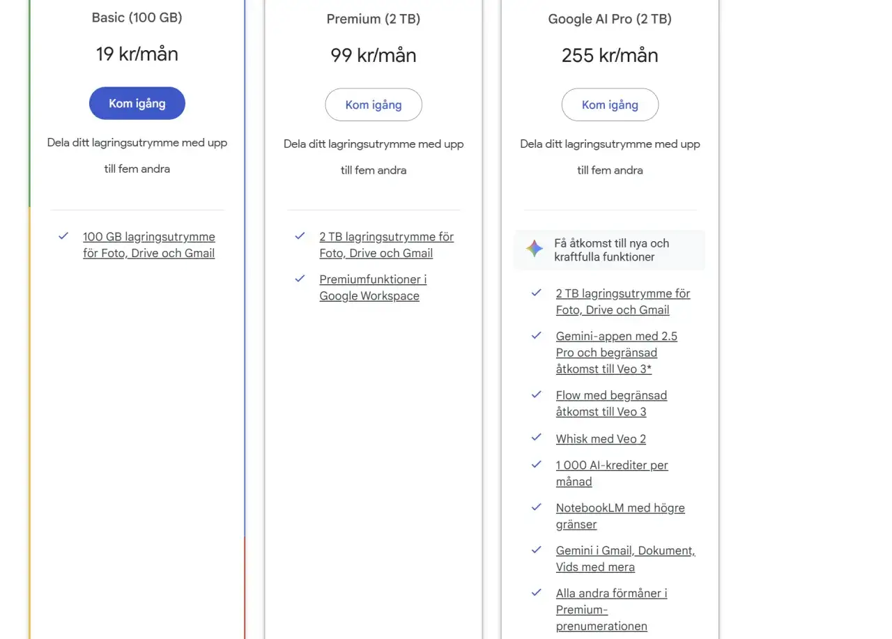 Google One logo i interfejs aplikacji