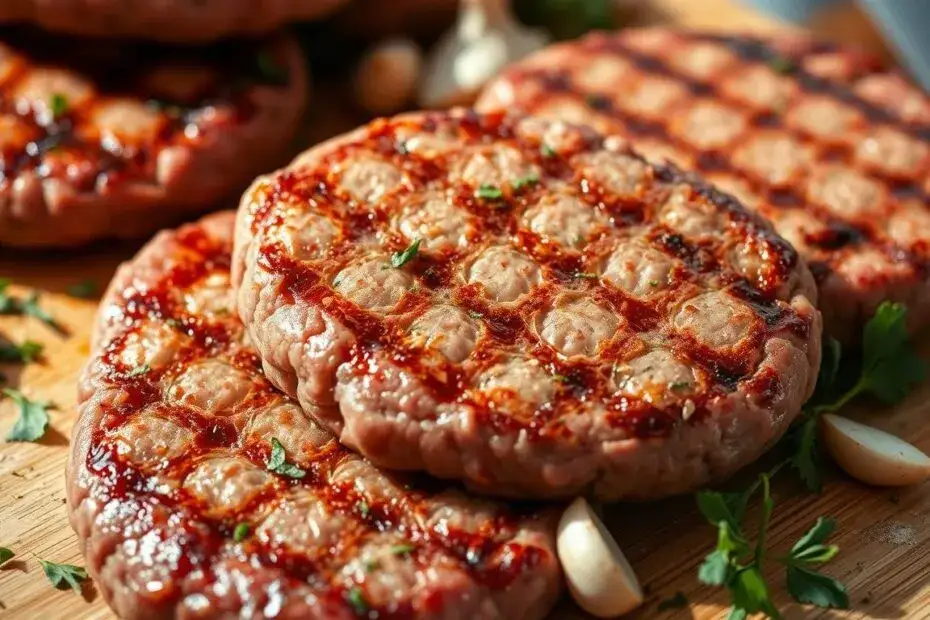 formowanie kotlet&oacute;w burgerowych z wgłębieniem