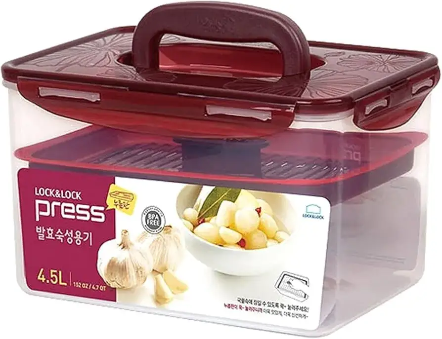 pojemnik do kimchi z pokrywą dociskową i zaworem