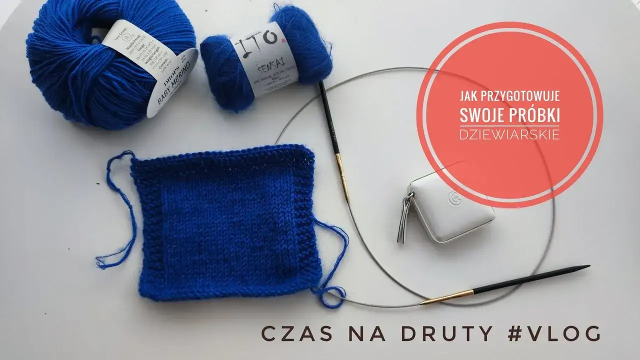 dziewiarska pr&oacute;bka na drutach